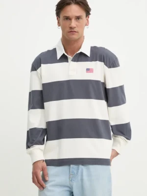 Hollister Co. longsleeve bawełniany kolor szary wzorzysty KI324-5181