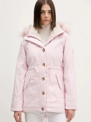 Hollister Co. parka kolor różowy przejściowa KI344-5073-601