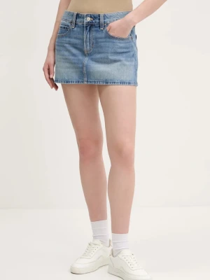 Hollister Co. spódnica bawełniana niebieski