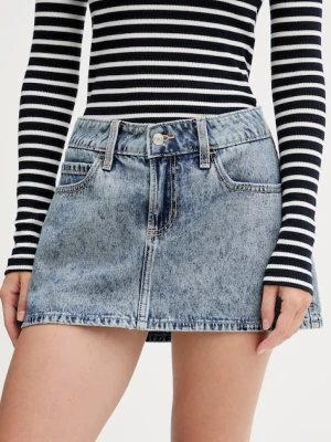 Hollister Co. spódnica jeansowa kolor niebieski mini ołówkowa KI343-5100