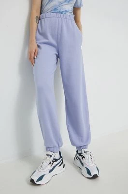 Hollister Co. spodnie dresowe damskie kolor fioletowy gładkie