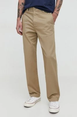 Hollister Co. spodnie męskie kolor beżowy proste
