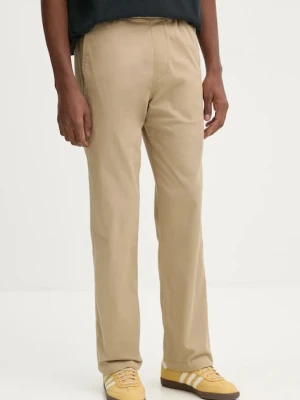 Hollister Co. spodnie męskie kolor beżowy proste KI330-4139