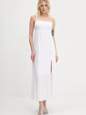 Hollister Co. sukienka kolor biały maxi rozkloszowana KI359-1309