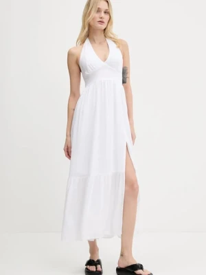 Hollister Co. sukienka kolor biały maxi rozkloszowana KI359-5132
