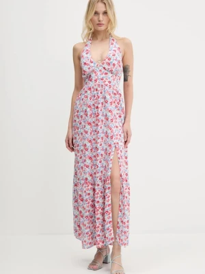 Hollister Co. sukienka kolor biały maxi rozkloszowana KI359-5132