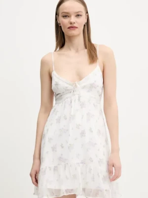 Hollister Co. sukienka kolor biały mini rozkloszowana KI359-5096