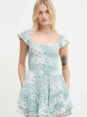 Hollister Co. sukienka kolor biały mini rozkloszowana KI359-5163