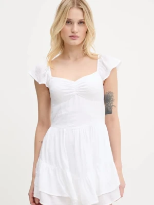 Hollister Co. sukienka kolor biały mini rozkloszowana KI359-5241