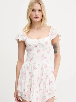 Hollister Co. sukienka kolor biały mini rozkloszowana KI359-5241