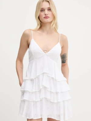Hollister Co. sukienka kolor biały mini rozkloszowana KI359-5362