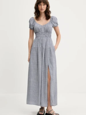 Hollister Co. sukienka kolor granatowy maxi rozkloszowana KI359-5246