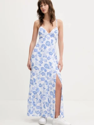Hollister Co. sukienka kolor niebieski maxi rozkloszowana KI359-5028