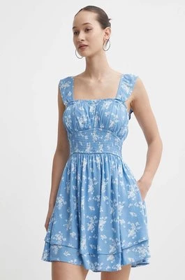 Hollister Co. sukienka kolor niebieski mini rozkloszowana