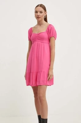 Hollister Co. sukienka kolor różowy mini rozkloszowana