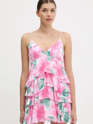 Hollister Co. sukienka kolor różowy mini rozkloszowana KI359-5239