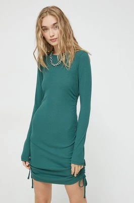 Hollister Co. sukienka kolor zielony mini dopasowana