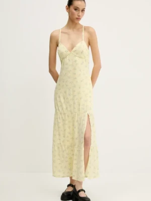 Hollister Co. sukienka kolor żółty maxi prosta KI359-5080