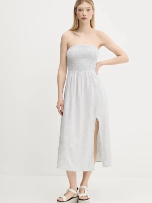 Hollister Co. sukienka lniana kolor szary mini rozkloszowana KI359-1209