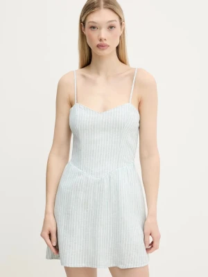 Hollister Co. sukienka lniana zielony