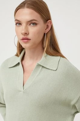 Hollister Co. sweter bawełniany kolor zielony lekki