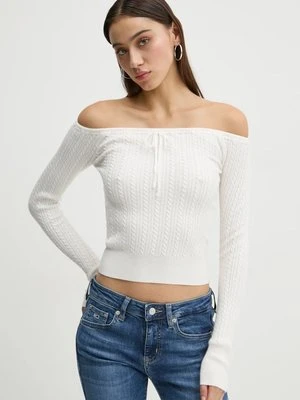 Hollister Co. sweter damski kolor beżowy lekki KI350-4258