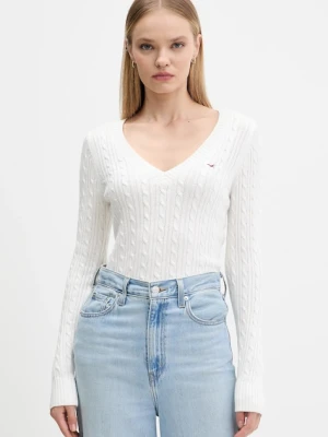 Hollister Co. sweter damski kolor biały lekki KI350-5132
