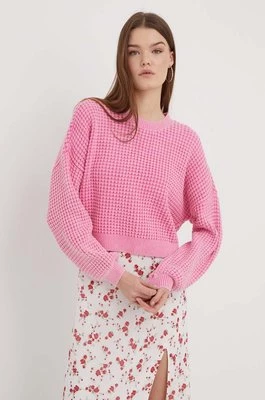 Hollister Co. sweter damski kolor różowy