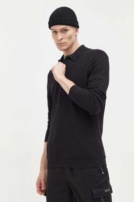 Hollister Co. sweter męski kolor czarny lekki