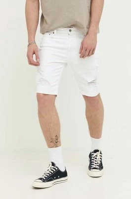 Hollister Co. szorty jeansowe męskie kolor biały