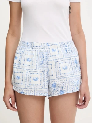 Hollister Co. szorty piżamowe bawełniane damska kolor niebieski bawełniana KI346-5047