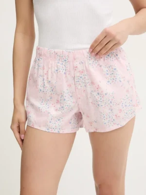 Hollister Co. szorty piżamowe bawełniane damska kolor różowy bawełniana KI346-5016
