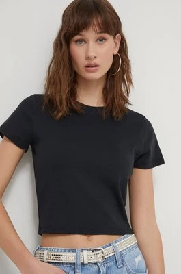 Hollister Co. t-shirt bawełniany damski kolor czarny