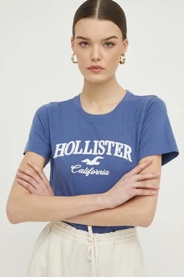 Hollister Co. t-shirt bawełniany damski kolor granatowy