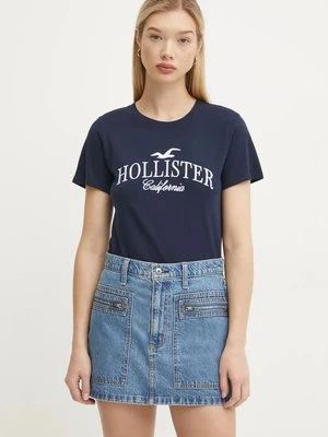 Hollister Co. t-shirt bawełniany damski kolor granatowy KI357-4017