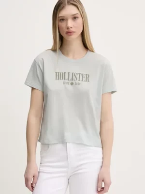 Hollister Co. t-shirt bawełniany damski kolor szary KI357-5000