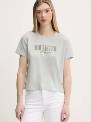 Hollister Co. t-shirt bawełniany damski kolor szary KI357-5000