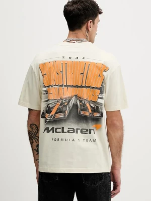 Hollister Co. t-shirt bawełniany męski kolor beżowy z nadrukiem KI323-5317-178