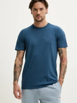 Hollister Co. t-shirt bawełniany męski kolor granatowy gładki KI324-5149