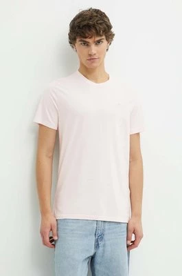 Hollister Co. t-shirt bawełniany męski kolor różowy gładki KI324-4089