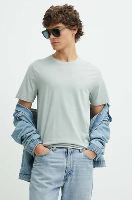 Hollister Co. t-shirt bawełniany męski kolor szary gładki