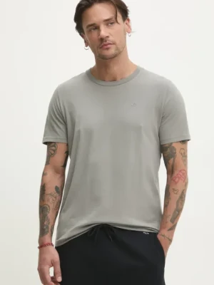 Hollister Co. t-shirt bawełniany męski kolor szary gładki KI324-5148