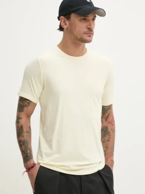 Hollister Co. t-shirt bawełniany męski kolor żółty gładki KI324-5148