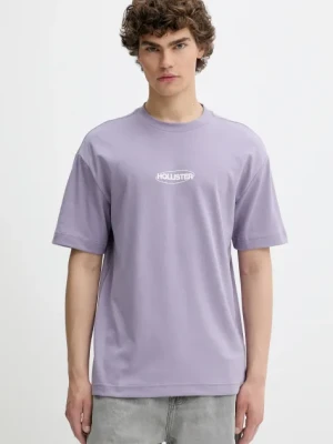 Hollister Co. t-shirt męski kolor fioletowy z nadrukiem KI323-5272