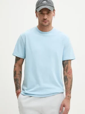 Hollister Co. t-shirt męski kolor niebieski gładki KI324-5137