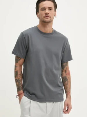 Hollister Co. t-shirt męski kolor szary gładki KI324-5137