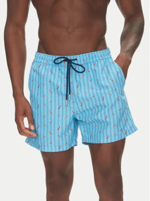 HOM Szorty kąpielowe Espelette 402993 Błękitny Regular Fit Niebieski jasny