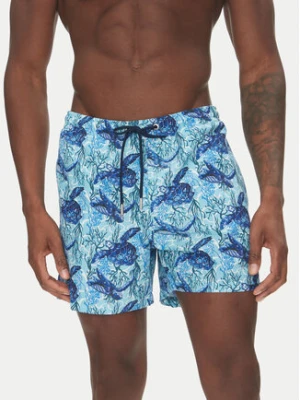 HOM Szorty kąpielowe Tartane 402916 Niebieski Regular Fit