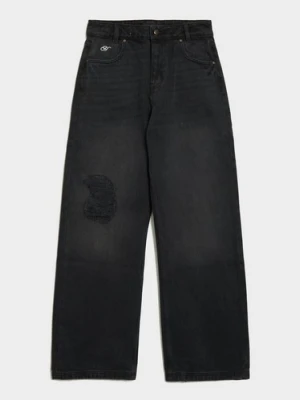 Hoodrich Spodnie Applique Script Wide Leg Jean