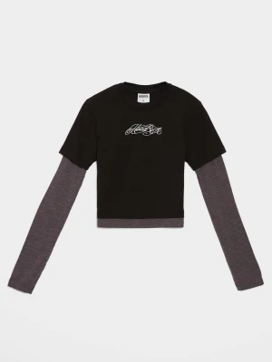 Hoodrich T-Shirt Fitted Double Layer Ls czarny